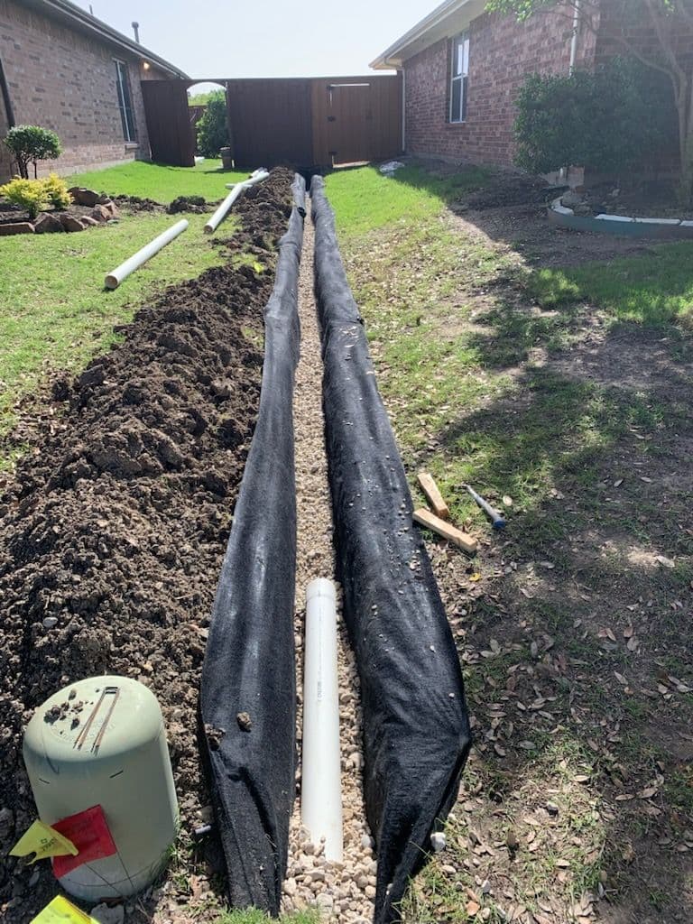 Effective French Drainage System Installed in Frisco TX image